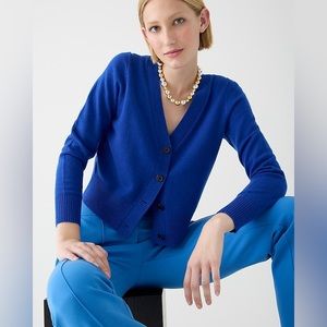 J Crew Cashmere cropped V-neck cardigan sweater
Item BO172